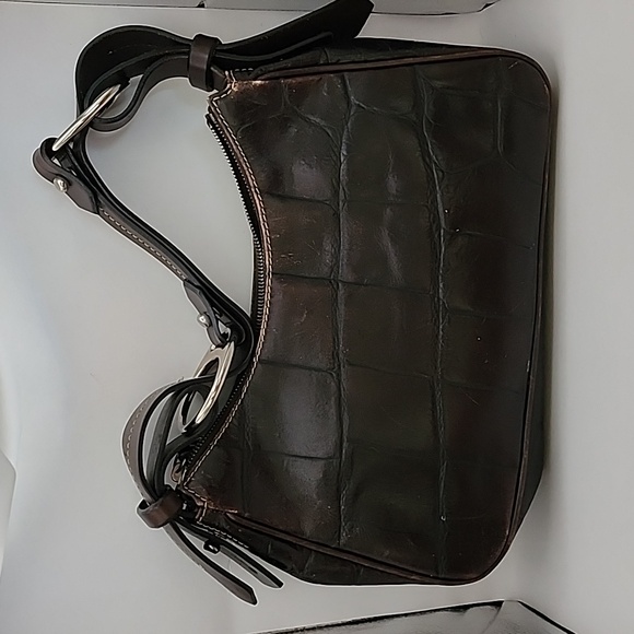 Vintage Dooney and Bourke Crocodile Embossed Leather Bag - Picture 4 of 16